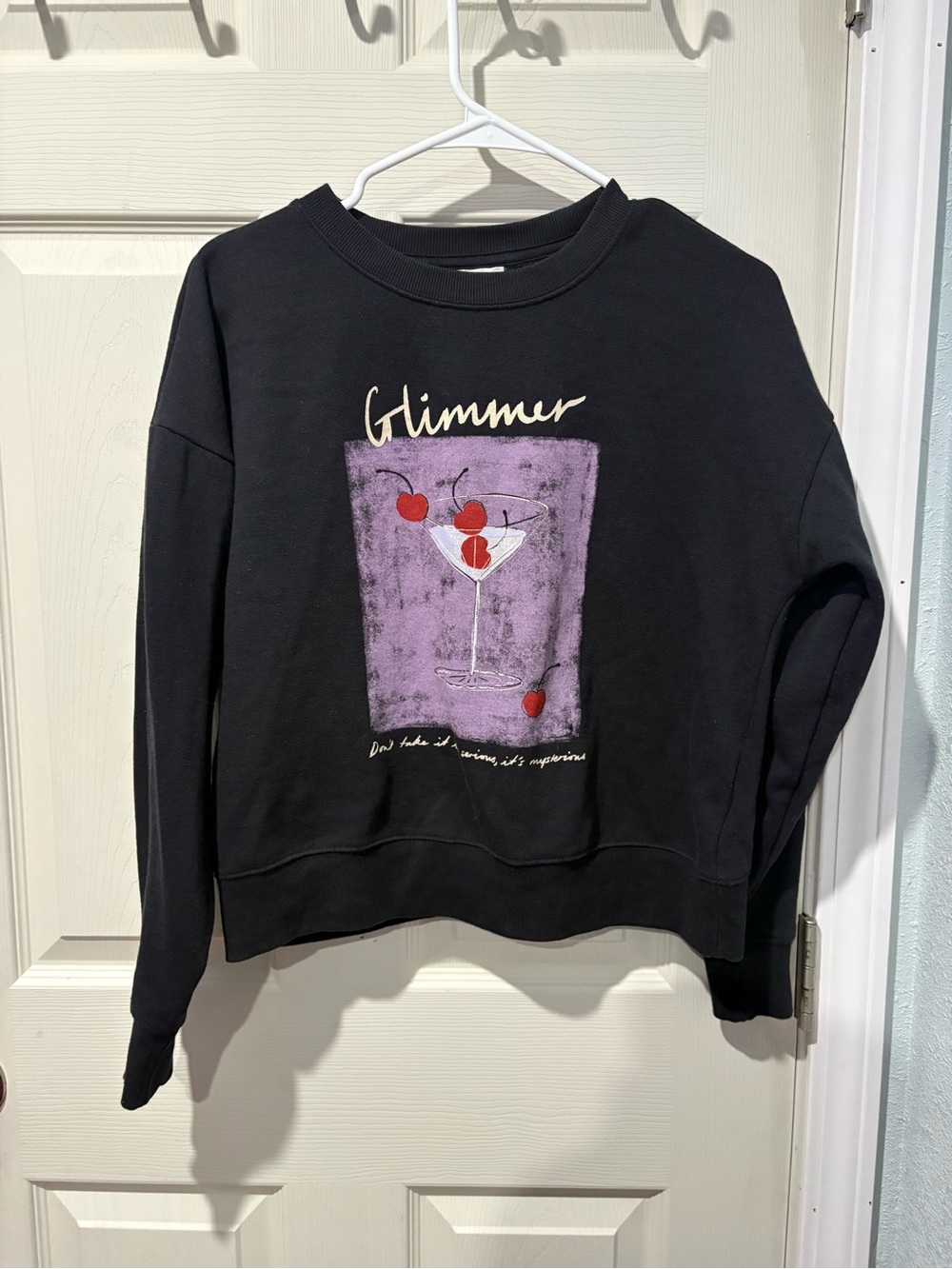 Anthropologie Maeve x Natalia Bagniewska *GLIMMER* Black Sweatshirt